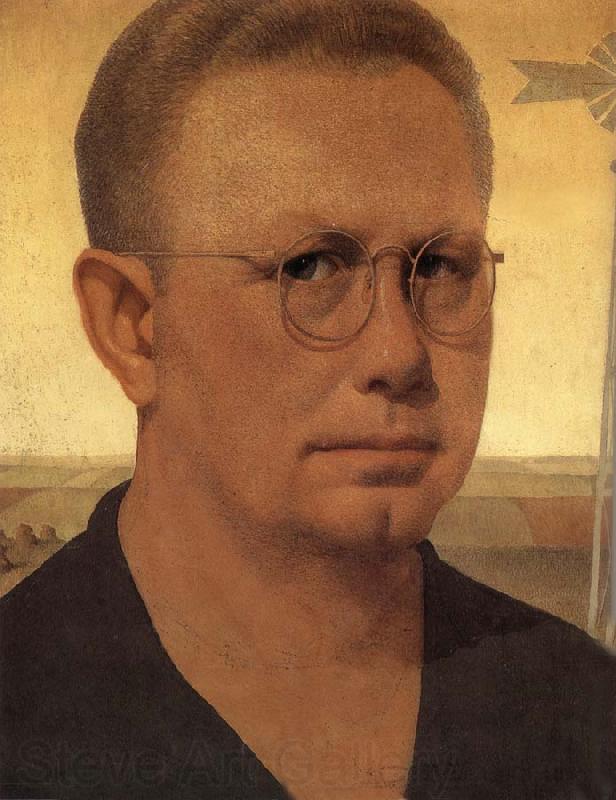 Grant Wood Self-Portrait Spain oil painting art